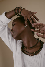 Brass African Sunrise Earring