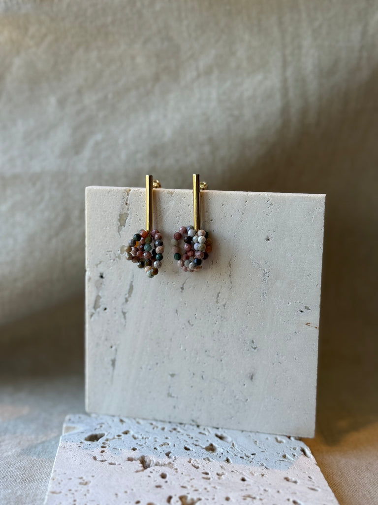 Brass Short Celestia Earrings