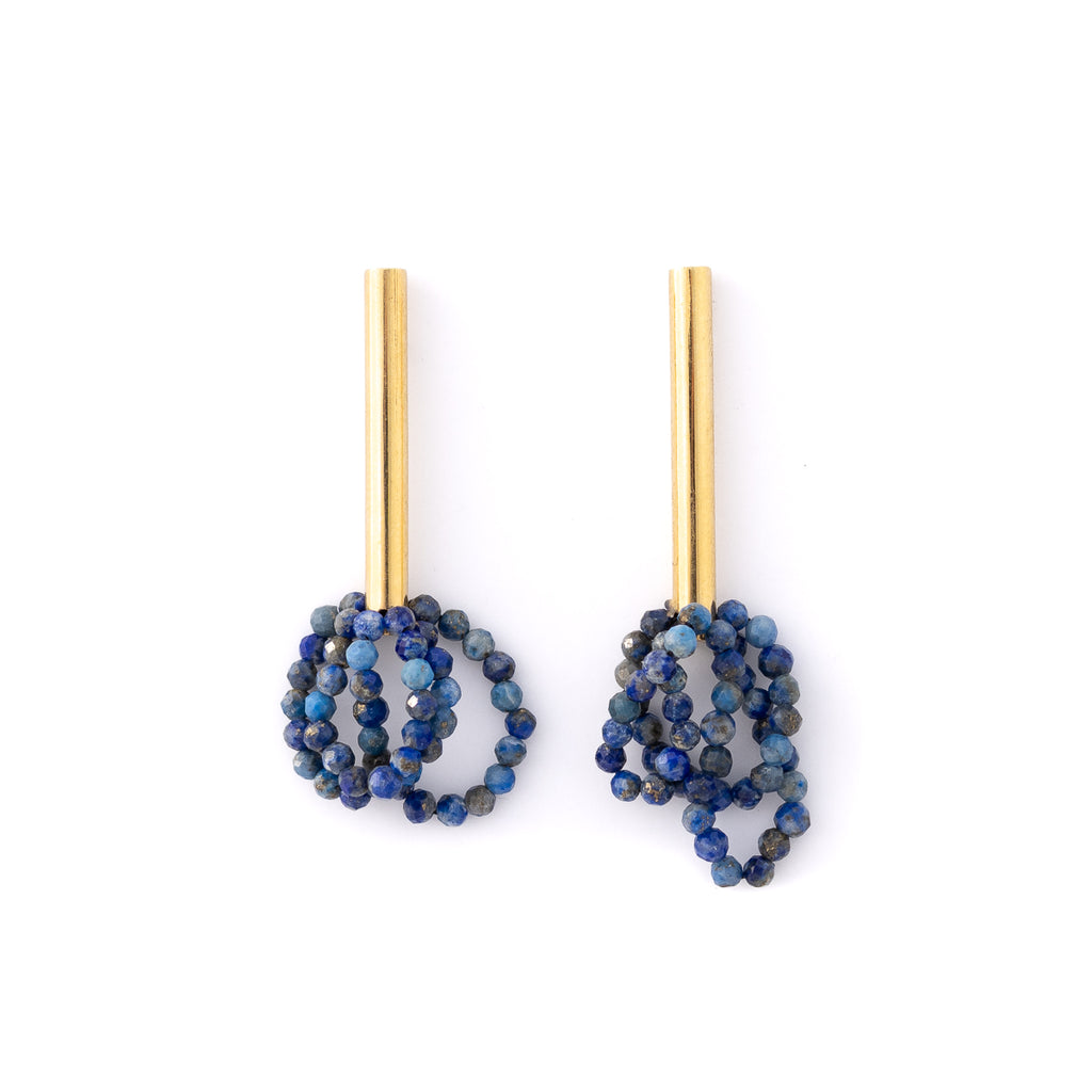Brass Short Celestia Earrings