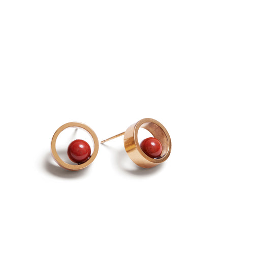 Brass African Sunrise Earring