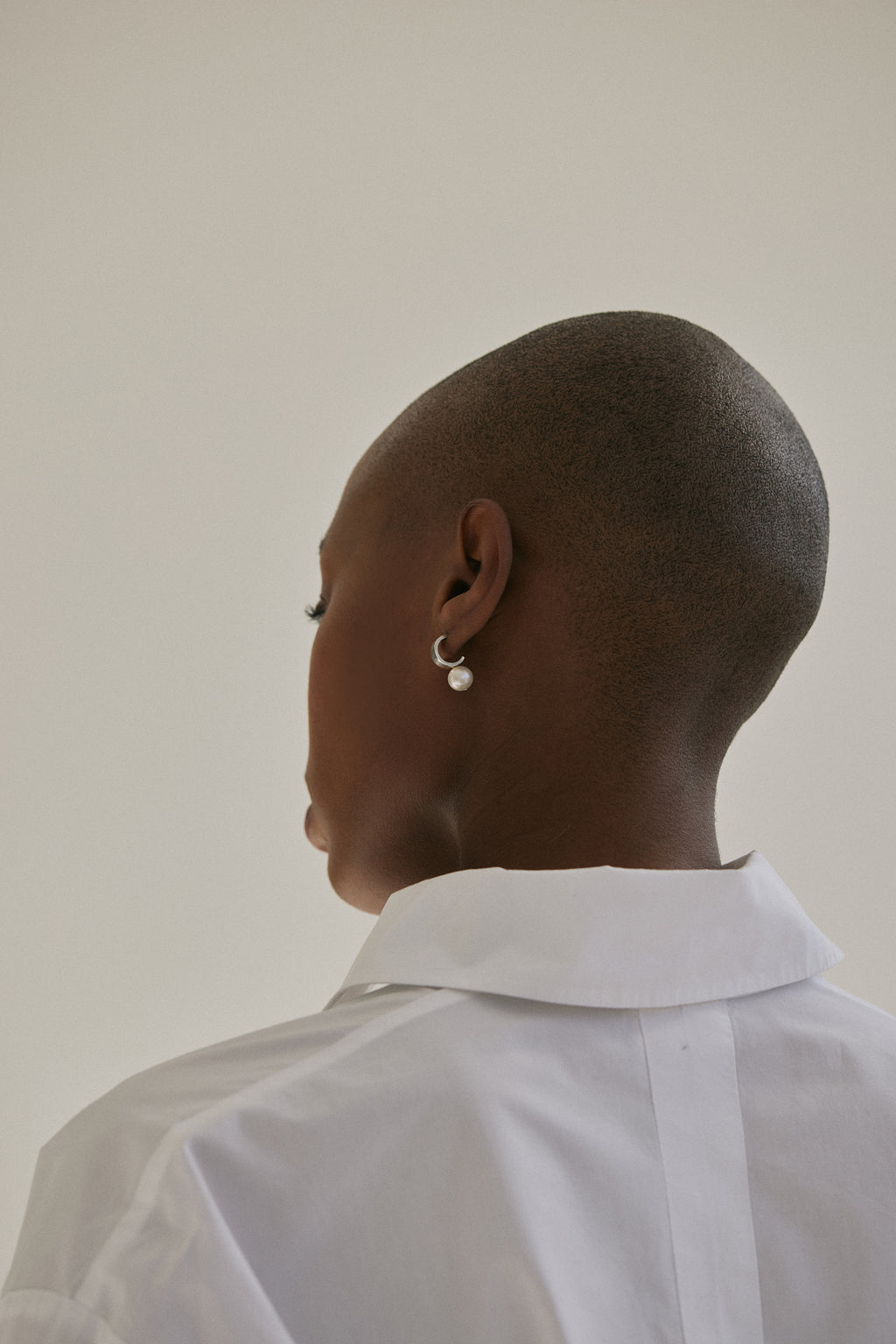 Brass Classic Pearl Earring