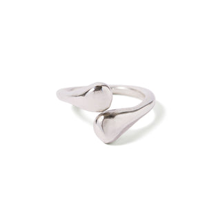 Silver Cross Over Ring