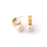 Brass Classic Pearl Earring