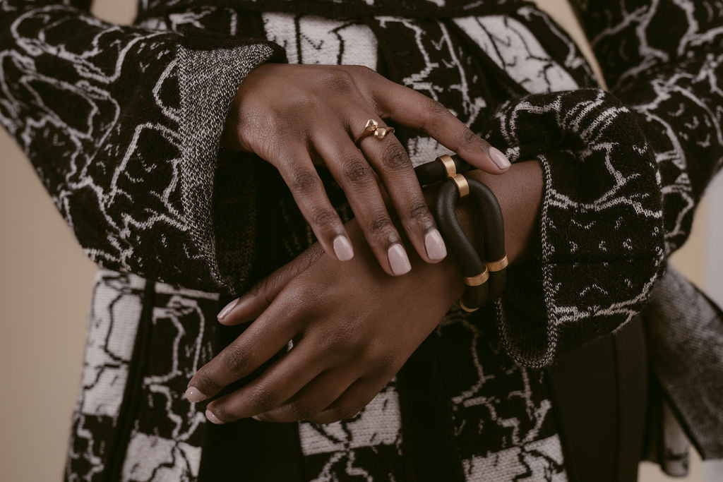 Bronze Cross Over Ring