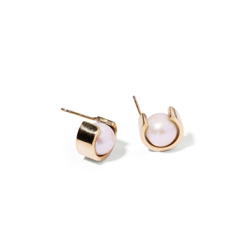 Brass Full Moon earring
