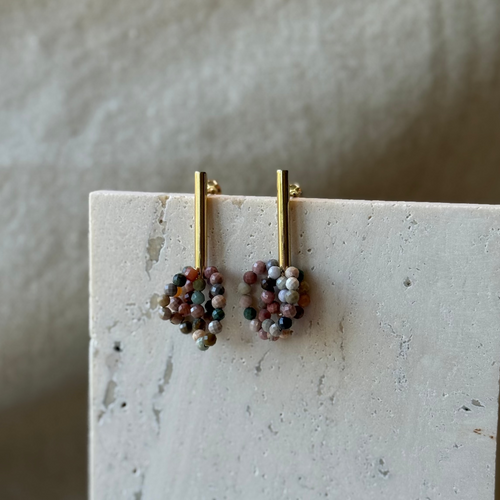 Brass Short Celestia Earrings