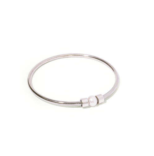 Silver Moonbeam Bangle
