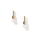 Brass Short Slim Moonbeam Earring