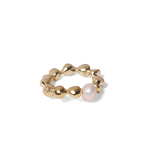 Load image into Gallery viewer, Pebble ring with Cultured Pearl