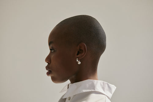 Silver Classic Pearl Earring